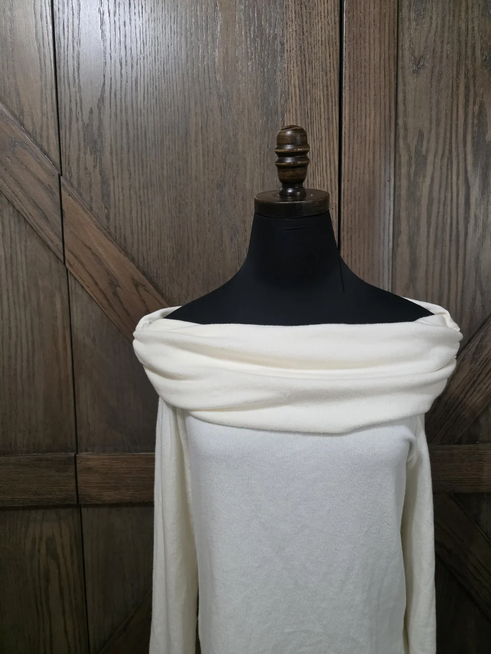 Reformation Off-Shoulder Cream Sweater - Picture 2 of 4
